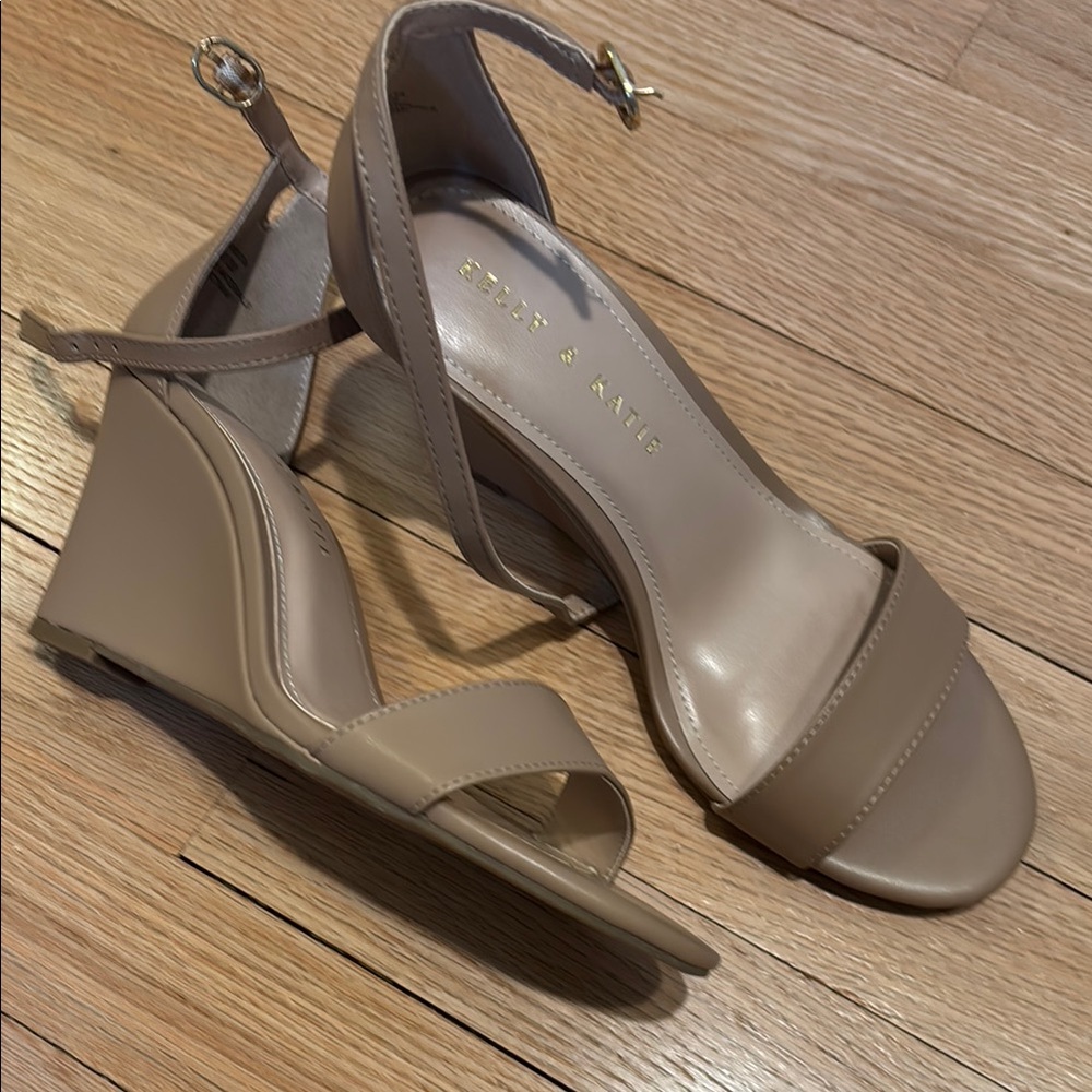 Kelly & Katie Tan Wedge Sandals